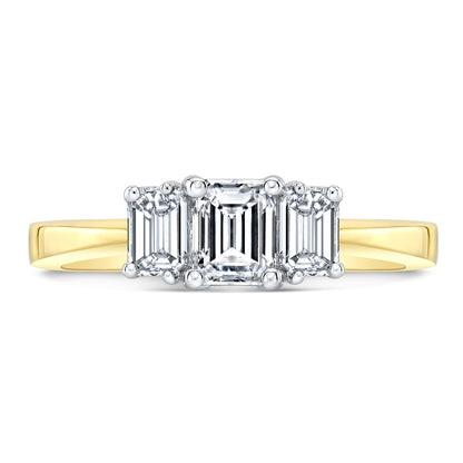 Emerald Cut Diamond Ring In 14k Two Tone Gold (1 Ct. Tw.)