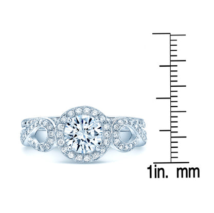 Diamond Semi-mount Wedding Set In 18k White Gold (3/8ct.tw.)