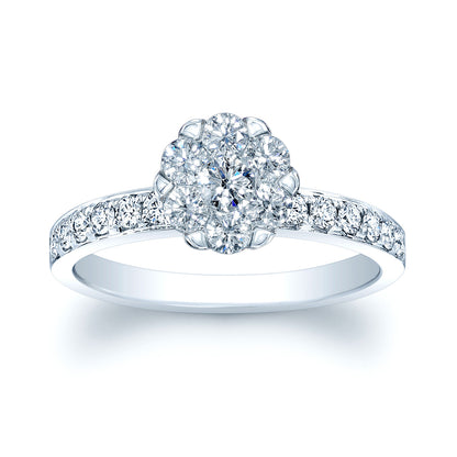 Coronet 2-1/2ct Equiv Bridal Set 14k White Gold