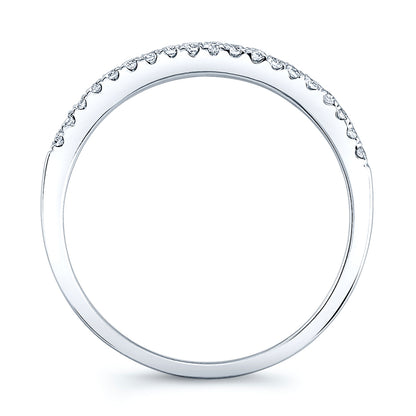 Diamond Pave Contoured Band in 14K White Gold | Carl K. Gumpert