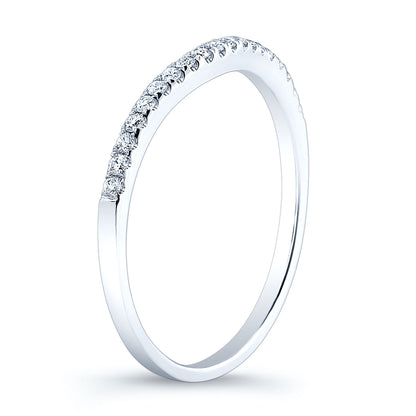 Diamond Pave Contoured Band in 14K White Gold | Carl K. Gumpert
