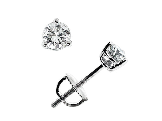 Platinum & Diamond 1/2ctw Earrings