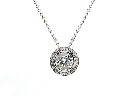 14kw Cubic Zirconia Pendant