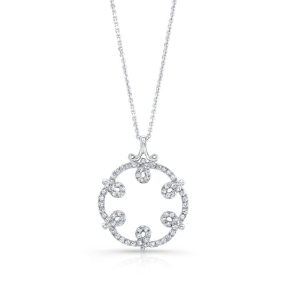 Diamond Fashion Pendant In 14k White Gold