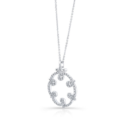 Diamond Fashion Pendant In 14k White Gold