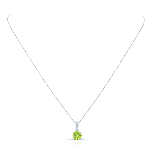 Peridot And Diamond Pendant