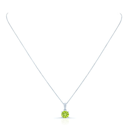 Peridot And Diamond Pendant
