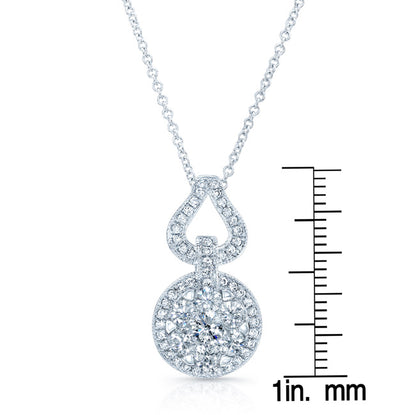 Diamond Equestrian-inspired Pendant In 14k White Gold