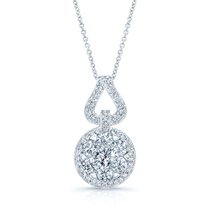 Diamond Equestrian-inspired Pendant In 14k White Gold