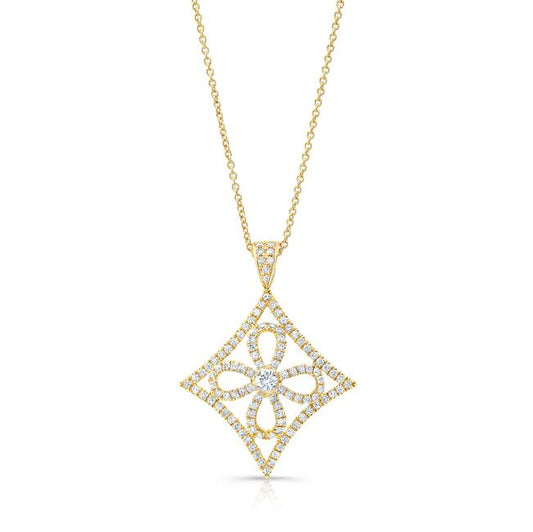 Diamond Pendant In 14k Yellow Gold (7/8 Ct. Tw.)
