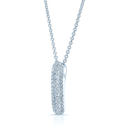 Diamond Stick Pendant In 14k White Gold (3/8 Ct.tw.)
