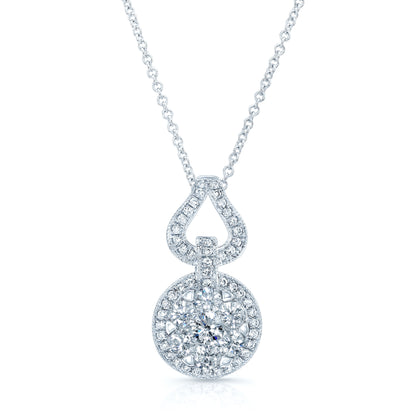 Diamond Equestrian-inspired Pendant In 14k White Gold 1ctw
