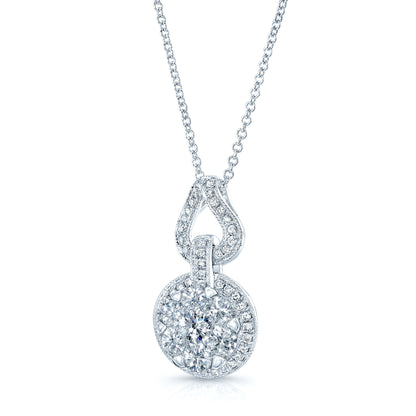 Diamond Equestrian-inspired Pendant In 14k White Gold 1ctw