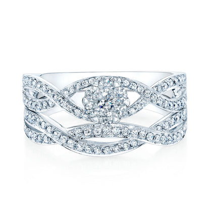 Diamond Infinity Eng Ring In 14k White Gold