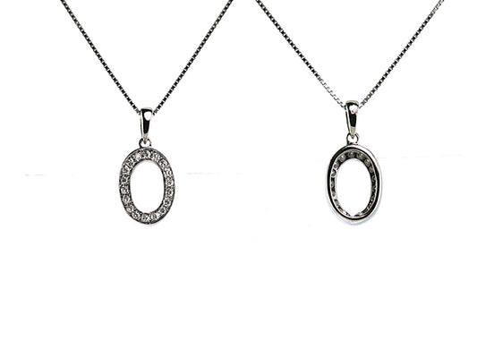 Diamond & 18k White Gold Pendant