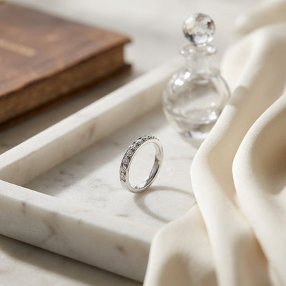 Pave Diamond Ring In 18k White Gold (1/4 Ct. Tw.) — atelier still life