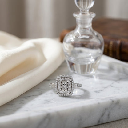 Pave Set Diamond In 18k White Gold Ring — atelier still life