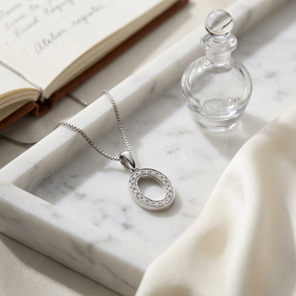 Diamond & 18k White Gold Pendant — atelier still life