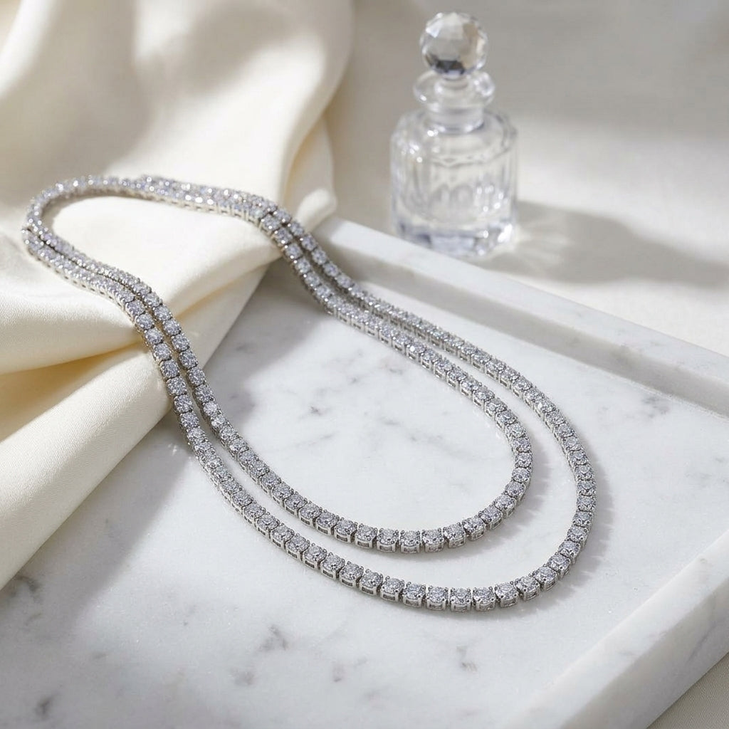 Diamond Necklace In 18k White Gold (45 Ct Tw.) — atelier still life