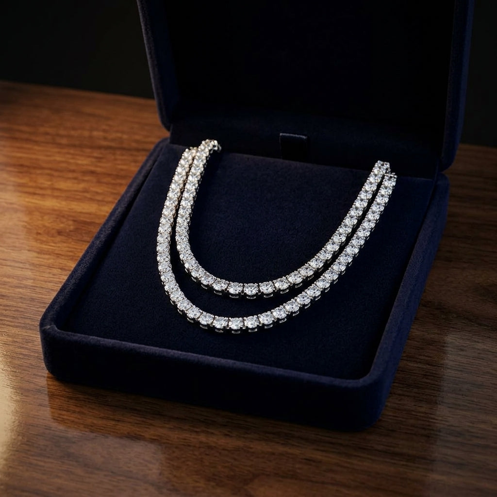 Diamond Necklace In 18k White Gold (45 Ct Tw.) — gift presentation