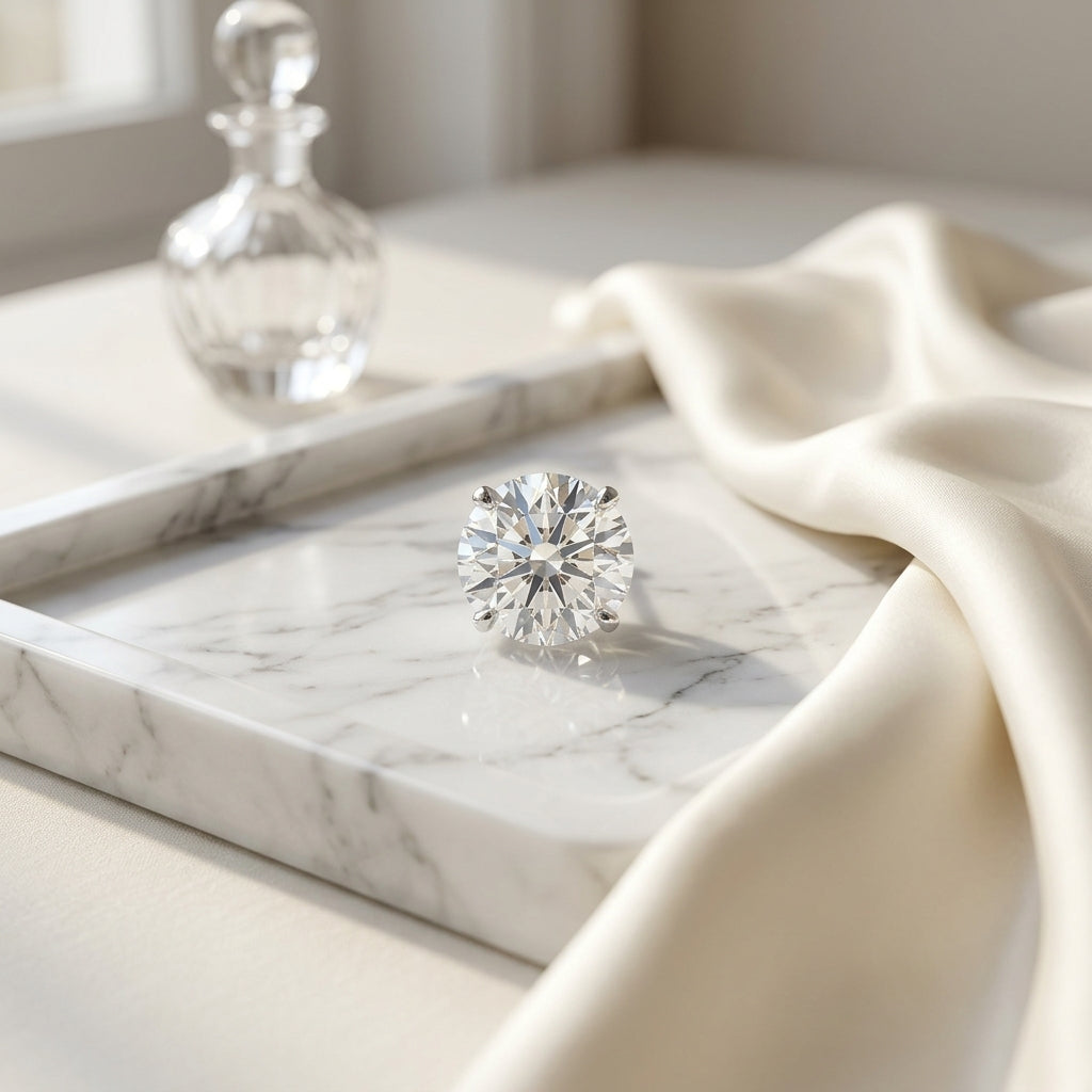 18k White Gold 3-prong Round Brilliant Diamond Stud Earrings (1.06 Ct. T.w., Vs1-vs2 Clarity, H-i Color) — atelier still life