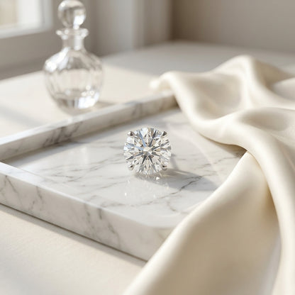 18k White Gold 3-prong Round Brilliant Diamond Stud Earrings (1.06 Ct. T.w., Vs1-vs2 Clarity, H-i Color) — atelier still life