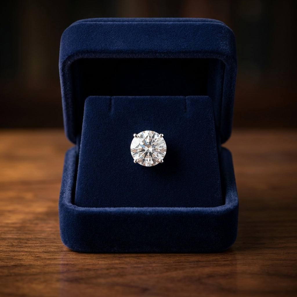 18k White Gold 3-prong Round Brilliant Diamond Stud Earrings (1.06 Ct. T.w., Vs1-vs2 Clarity, H-i Color) — gift presentation