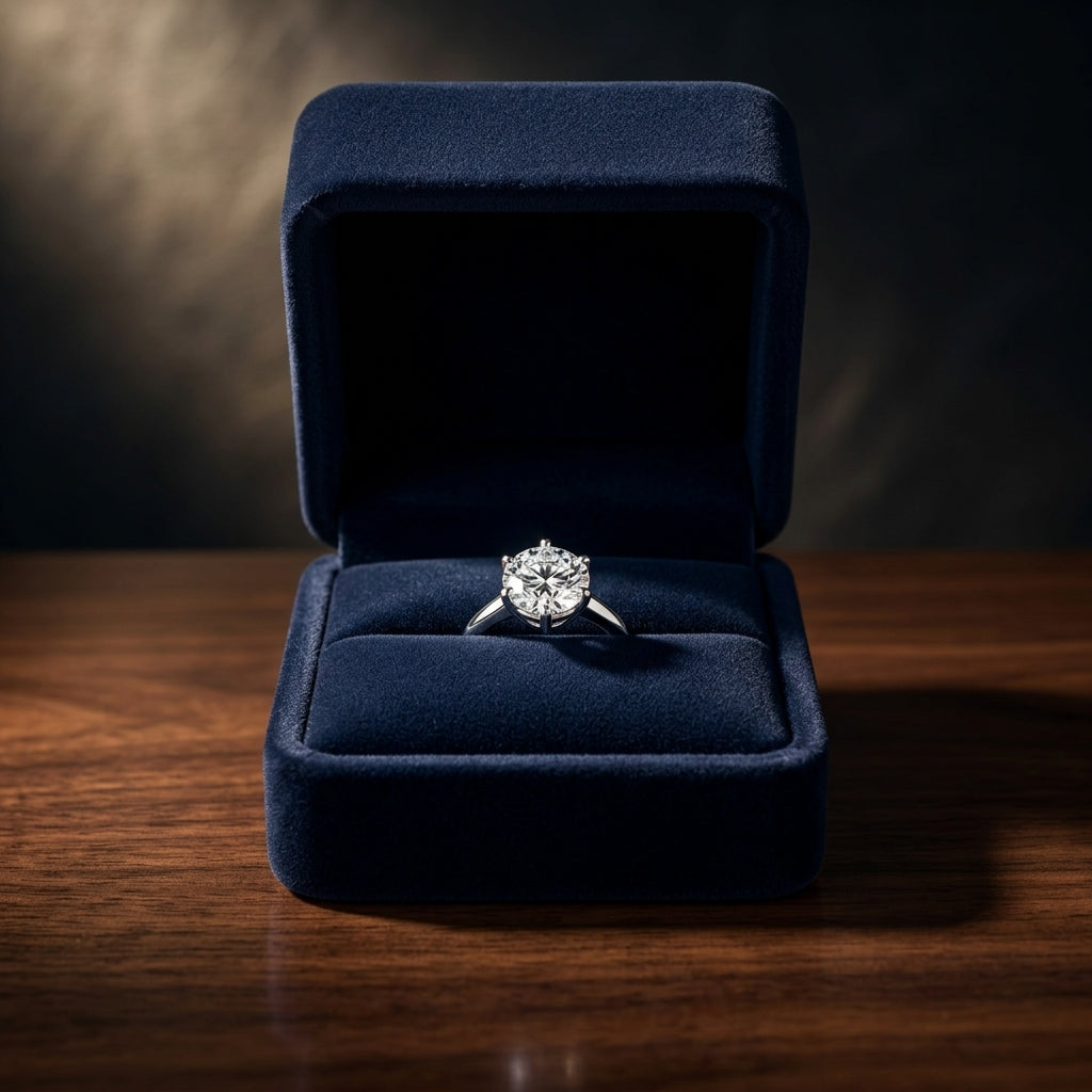 18k White Gold 3-prong Round Brilliant Diamond Stud Earrings (2.09 Ct. T.w., Si1-si2 Clarity, H-i Color) — gift presentation