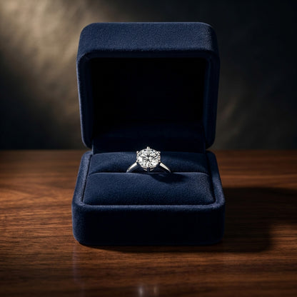 18k White Gold 3-prong Round Brilliant Diamond Stud Earrings (2.09 Ct. T.w., Si1-si2 Clarity, H-i Color) — gift presentation