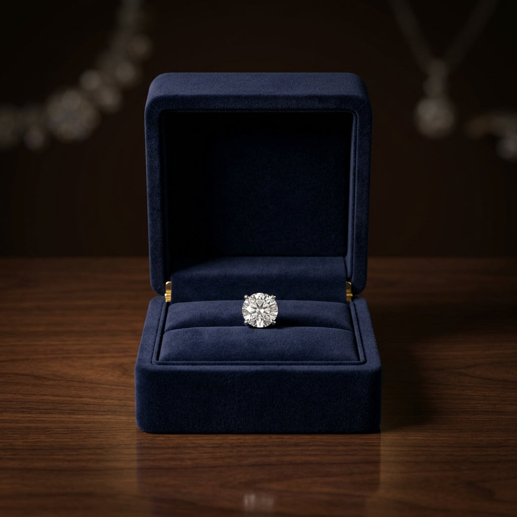 18k White Gold 4-prong Round Brilliant Diamond Stud Earrings (0.75 Ct. T.w., Si1-si2 Clarity, H-i Color) — gift presentation