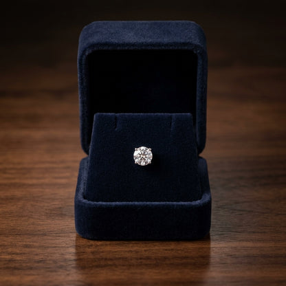 18k White Gold 4-prong Round Brilliant Diamond Stud Earrings (1.06 Ct. T.w., Vs1-vs2 Clarity, F-g Color) — gift presentation