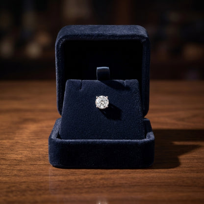 18k White Gold 4-prong Round Brilliant Diamond Stud Earrings (1 Ct. T.w., Si1-si2 Clarity, J-k Color) — gift presentation
