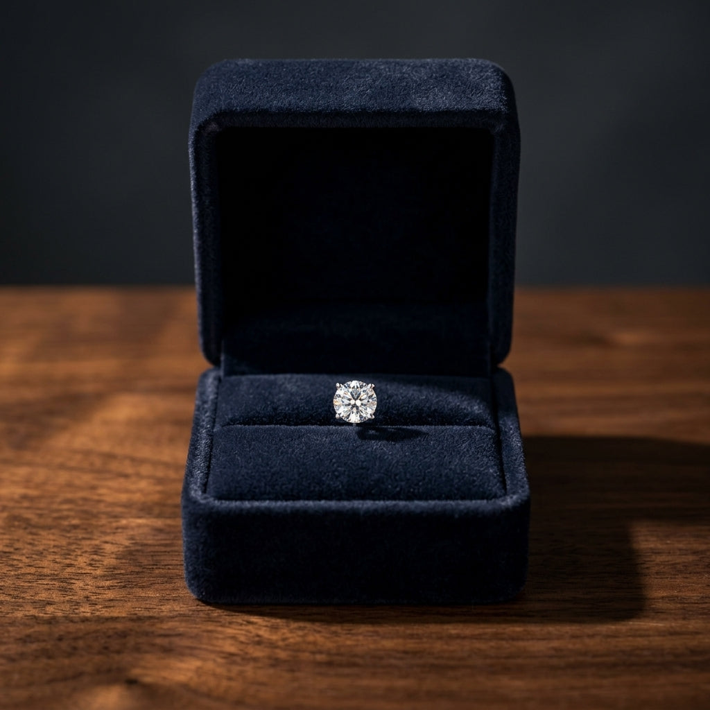 18k White Gold 4-prong Round Brilliant Diamond Stud Earrings (2.09 Ct. T.w., Si1-si2 Clarity, H-i Color) — gift presentation