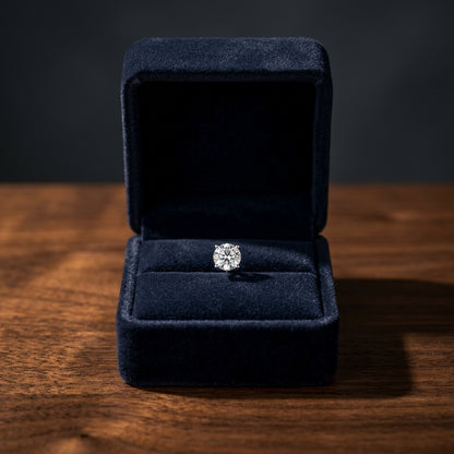 18k White Gold 4-prong Round Brilliant Diamond Stud Earrings (2.09 Ct. T.w., Si1-si2 Clarity, H-i Color) — gift presentation