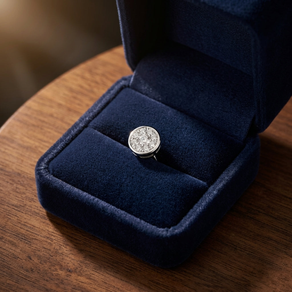 18k White Gold Bezel Set Round Brilliant Diamond Stud Earrings (0.75 Ct. T.w., Vs1-vs2 Clarity, H-i Color) — gift presentation