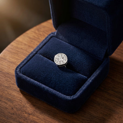 18k White Gold Bezel Set Round Brilliant Diamond Stud Earrings (0.75 Ct. T.w., Vs1-vs2 Clarity, H-i Color) — gift presentation