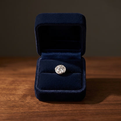 18k White Gold Bezel Set Round Brilliant Diamond Stud Earrings (0.75 Ct. T.w., Si1-si2 Clarity, J-k Color) — gift presentation