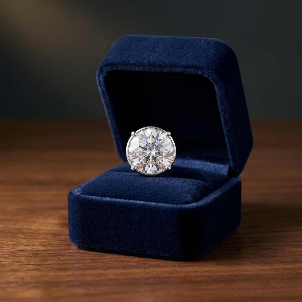 18k White Gold Bezel Set Round Brilliant Diamond Stud Earrings (1.06 Ct. T.w., Vs1-vs2 Clarity, F-g Color) — gift presentation