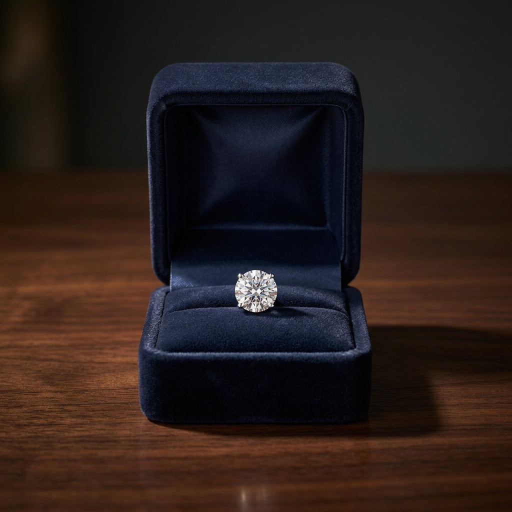 18k White Gold Bezel Set Round Brilliant Diamond Stud Earrings (1 Ct. T.w., Si1-si2 Clarity, J-k Color) — gift presentation