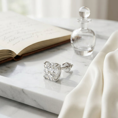 18k White Gold 8-prong Round Brilliant Diamond Stud Earrings (0.75 Ct. T.w., Vs1-vs2 Clarity, F-g Color) — atelier still life