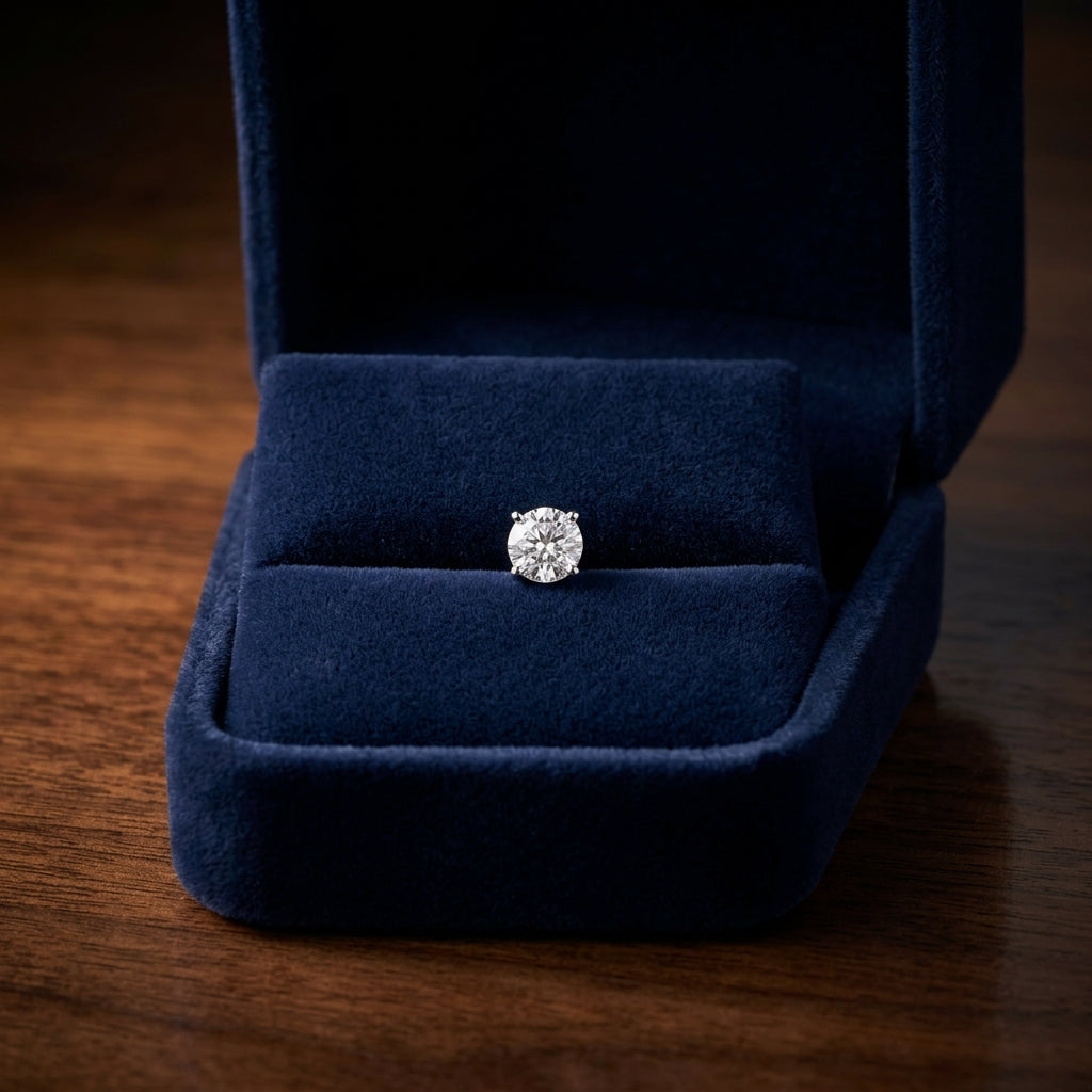 18k White Gold 8-prong Round Brilliant Diamond Stud Earrings (1 Ct. T.w., Si1-si2 Clarity, J-k Color) — gift presentation