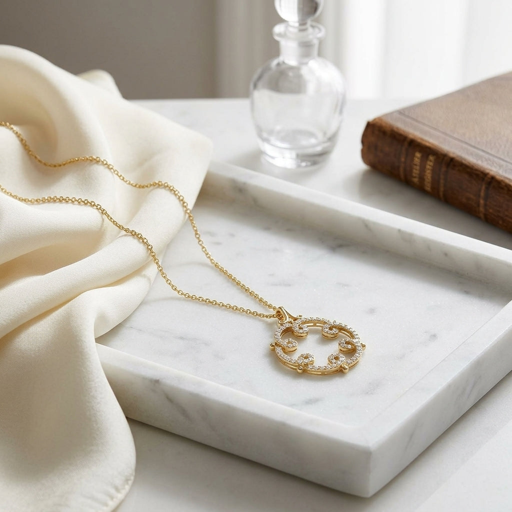Diamond Fashion Pendant In 18k Yellow Gold — atelier still life