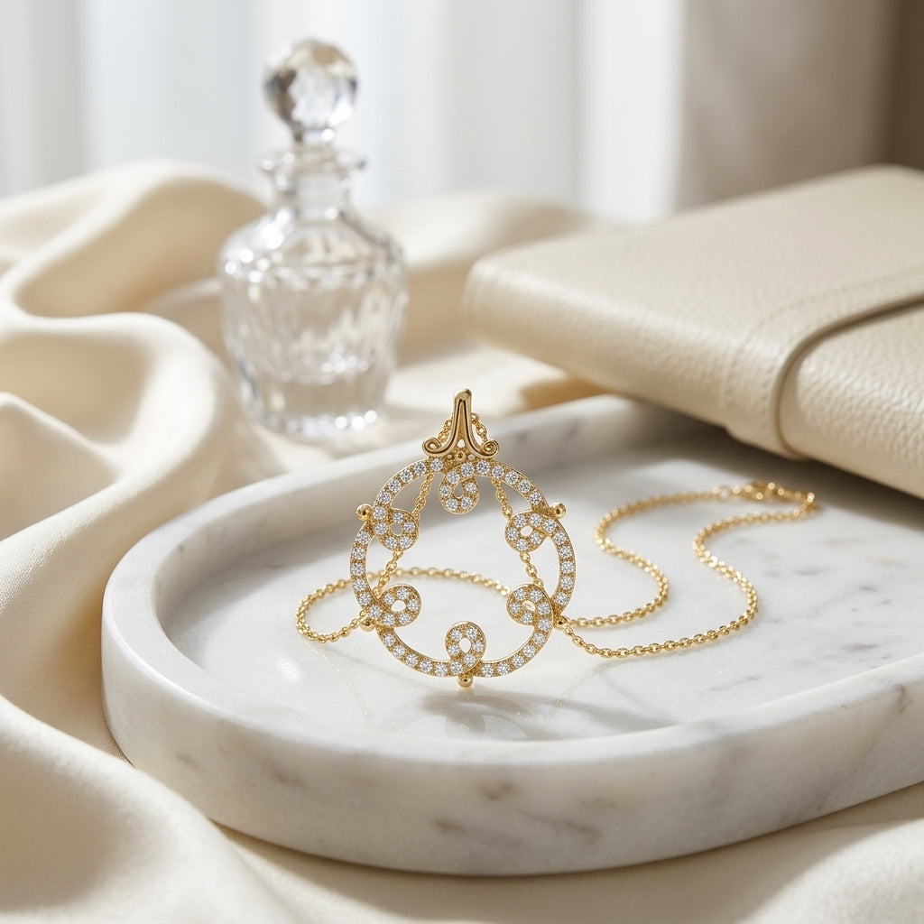Diamond Fashion Pendant In 18k Yellow Gold — atelier still life