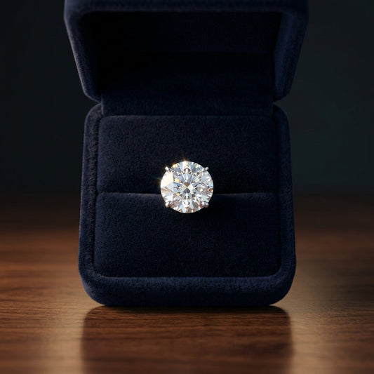18k Yellow Gold 3-prong Round Brilliant Diamond Stud Earrings (0.75 Ct. T.w., Vs1-vs2 Clarity, F-g Color) — gift presentation