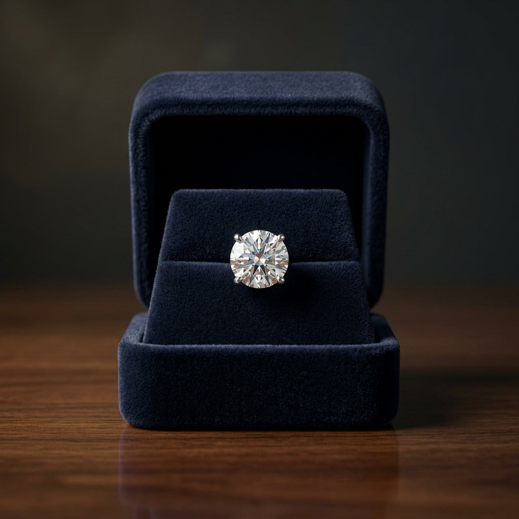 18k Yellow Gold 3-prong Round Brilliant Diamond Stud Earrings (1.06 Ct. T.w., Vs1-vs2 Clarity, H-i Color) — gift presentation