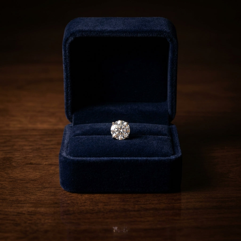 18k Yellow Gold 4-prong Round Brilliant Diamond Stud Earrings (2.09 Ct. T.w., Vs1-vs2 Clarity, H-i Color) — gift presentation