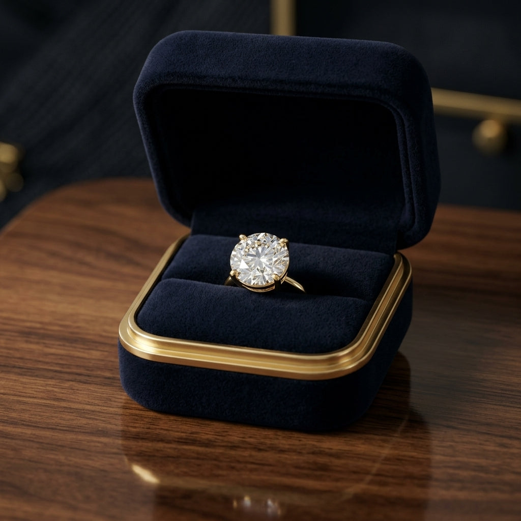 18k Yellow Gold Bezel Set Round Brilliant Diamond Stud Earrings (0.75 Ct. T.w., Si1-si2 Clarity, H-i Color) — gift presentation