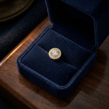 18k Yellow Gold Bezel Set Round Brilliant Diamond Stud Earrings (0.75 Ct. T.w., Vs1-vs2 Clarity, H-i Color) — gift presentation