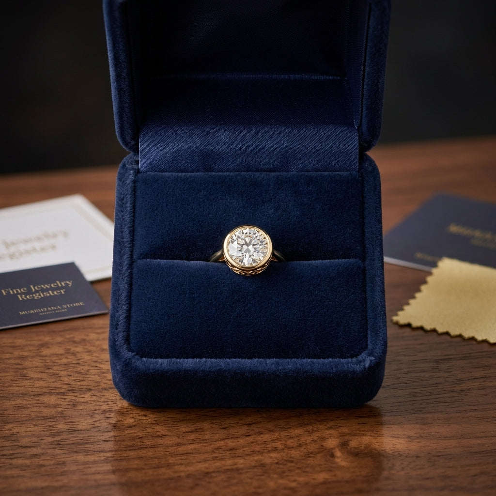 18k Yellow Gold Bezel Set Round Brilliant Diamond Stud Earrings (1 Ct. T.w., Si1-si2 Clarity, H-i Color) — gift presentation