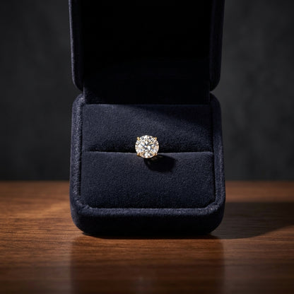 18k Yellow Gold 8-prong Round Brilliant Diamond Stud Earrings (0.75 Ct. T.w., Si1-si2 Clarity, J-k Color) — gift presentation